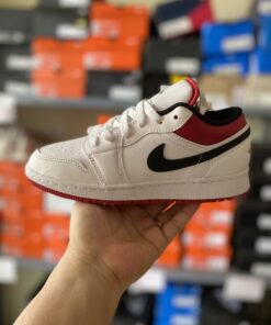 Giày Nike Air Jordan 1 Low GS 'White Gym Red' 553560-118