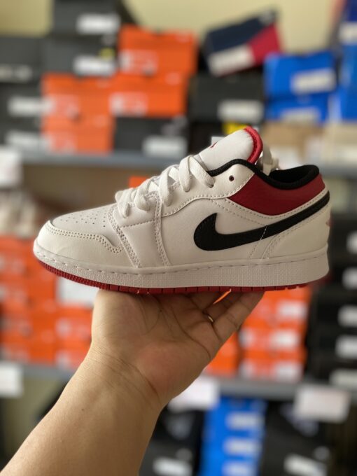 Giày Nike Air Jordan 1 Low GS 'White Gym Red' 553560-118