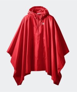 adidas Originals Trefoil Poncho In Red