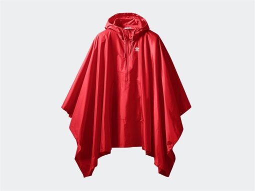 adidas Originals Trefoil Poncho In Red