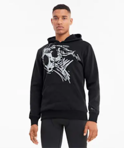 ÁO HOODIE - PUMA PERFORMANCE GRAPHIC MEN'S TRAINING 'BLACK' - 519447-01 Size L