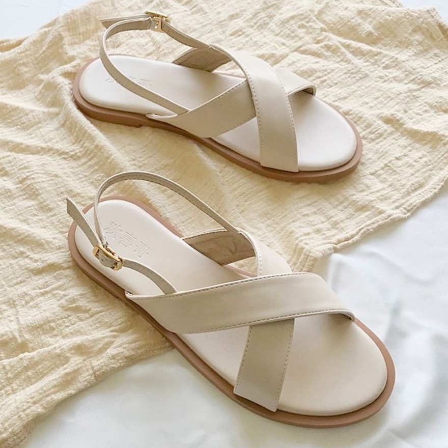 Sandal nữ quai chéo bản lớn mã NNS15 xu hướng phong cách trẻ 2023 |  Shopee Việt Nam